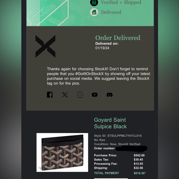 Goyard Saint-Sulpice Card Wallet - Picture 3 of 3